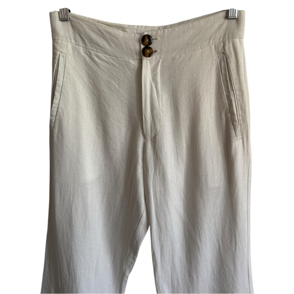 Jen's Pirate Booty Linen Blend Cropped Pants, Size XS - Picture 2 of 7